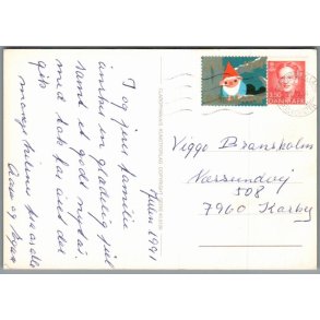 Julemrke 1991 p Postkort