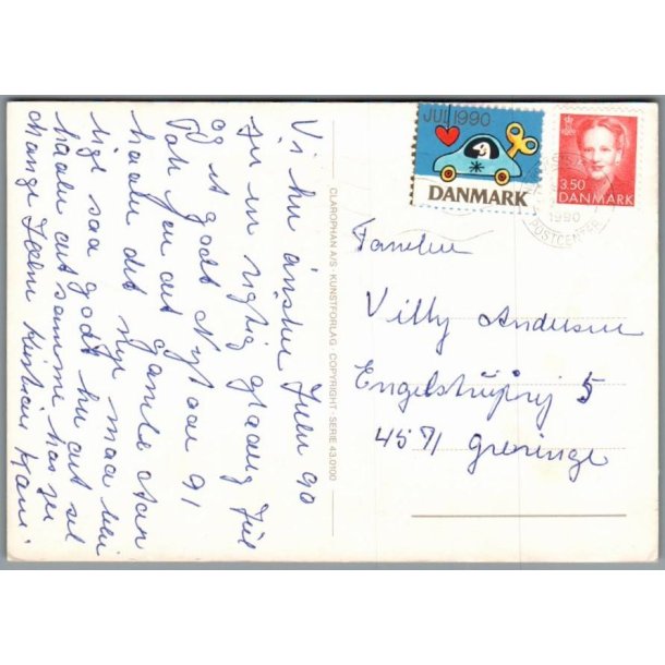 Julemrke 1960 p Postkort