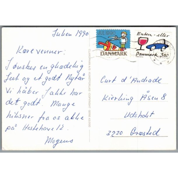 Julemrke 1960 p Postkort