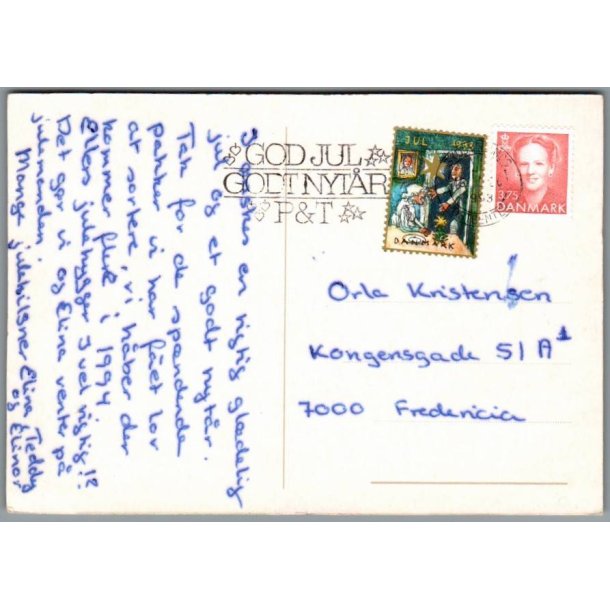 Julemrke 1993 p Postkort