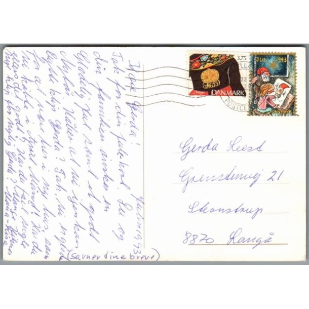 Julemrke 1993 p Postkort