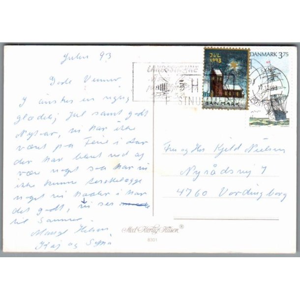Julemrke 1993 p Postkort