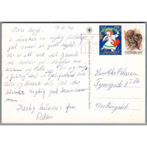 Julemrke 1992 p Postkort
