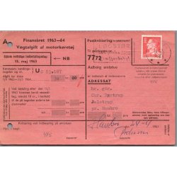 V�gtafgift af motork�rert�j - 30,- kr - Indbetalingskort