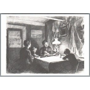 Viggo Johansen - Hverdagsaften p� Skagen - Skagen Museum - Postkort - Ubrugt