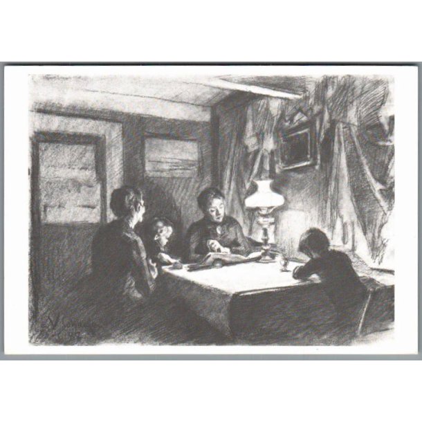 Viggo Johansen - Hverdagsaften p� Skagen - Skagen Museum - Postkort - Ubrugt