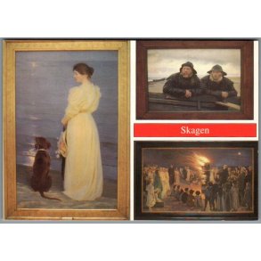 Holger Drachmann - Sejlskibe i solnedgang - Postkort - Ubrugt