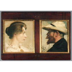 Skagensmalere Kr�yer og Bj�rk - Postkort - Ubrugt