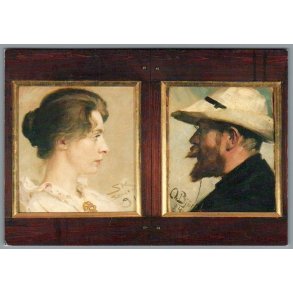 Skagensmalere Kr�yer og Bj�rk - Postkort - Ubrugt