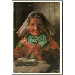 Anna Ancher - Stine Bollerhus i sndagstjet - Postkort - Ubrugt