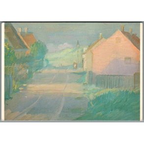 Anna Ancher - Gade i Skagen sterby  - Postkort - Brugt