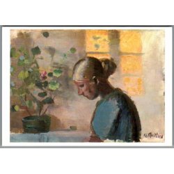 Anna Ancher - Pige i interir - Postkort - Ubrugt