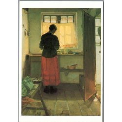 Anna Ancher - Pigen i kkkenet  - Postkort - Ubrugt