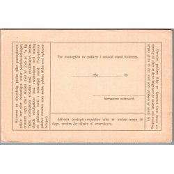 F�lgebrev for en postpakke  - Norge - 3 - 5 - 1922