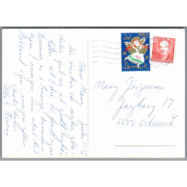 Julemrke 1992 p Postkort