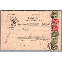 F�lgebrev for en postpakke  - Norge - 2 - 6 - 1921