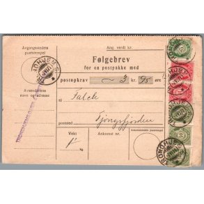 F�lgebrev for en postpakke  - Norge - 2 - 6 - 1921