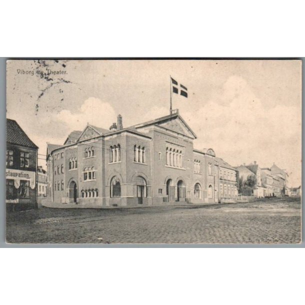 Viborg - ny Theater -  Postkort - Brugt
