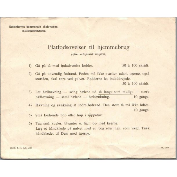 K�benhavns Kommunes Skolev�sen - Platfods�velser til Hjemmebrug - A5