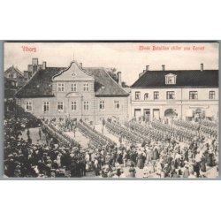 Viborg - 29nde Battaillon stiller paa Torvet - Postkort - Brugt