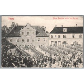 Viborg - 29nde Battaillon stiller paa Torvet - Postkort - Brugt