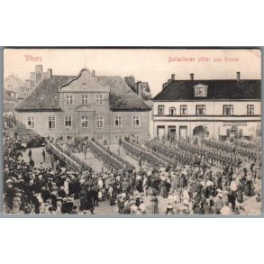 Viborg - Battaillon stiller paa Torvet - Postkort - Brugt