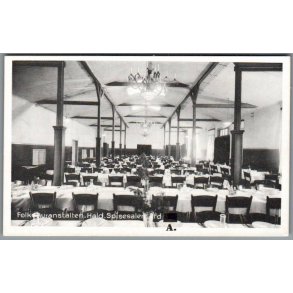 Folkekuranstalten - Hald  - Spisesalen - Postkort - Ubrugt