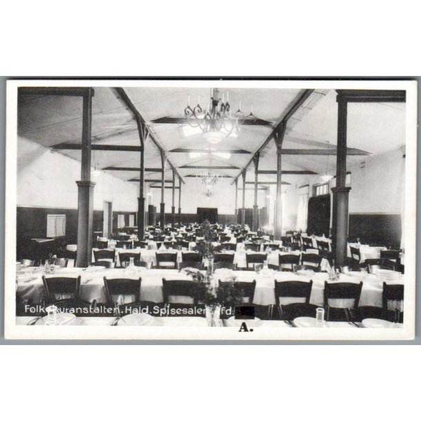 Folkekuranstalten - Hald  - Spisesalen - Postkort - Ubrugt