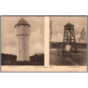 Vandtaarnet - Folkekuranstalten Hald  - Klokketaarnet - Postkort - Brugt