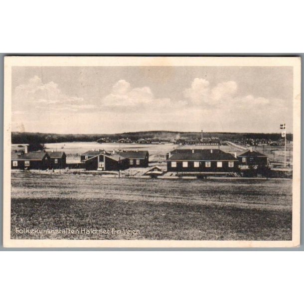 Folkekuranstalten - Hald  - set fra Vejen - Postkort - Ubrugt
