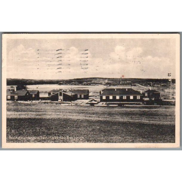 Folkekuranstalten - Hald  - set fra Vejen - Postkort - Brugt