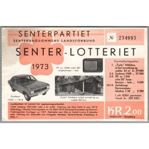 Senterpartiet - Norge - Lotteriet - 1973