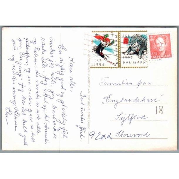Julemrke 1995 p Postkort