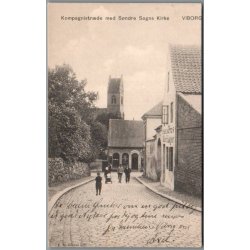 Viborg - Kompagnistr�de med S�ndre Sogns Kirke - Postkort - Brugt