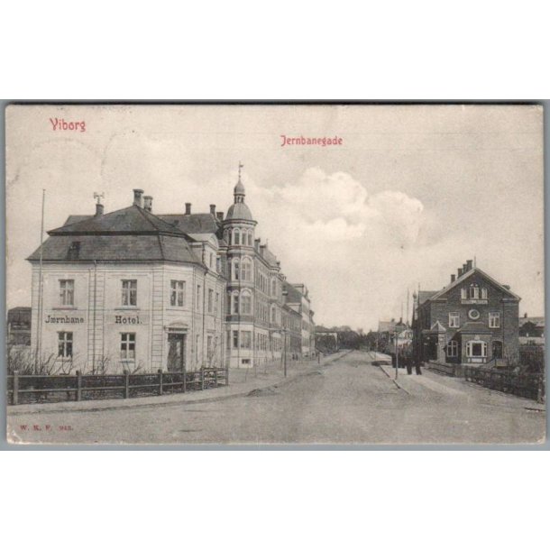 Viborg - Jernbanegade - Postkort - Brugt