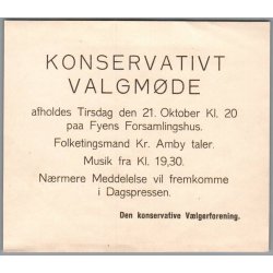 Konservativt Valgm�de - Fyens Forsamlingshus