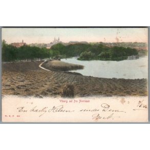 Viborg set fra N�rres� - Postkort - Brugt - Fold !