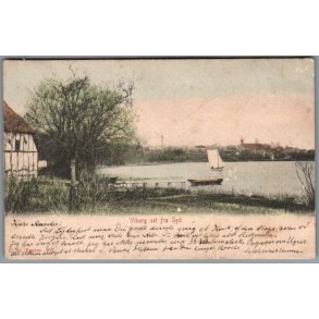 Viborg set fra Syd - Postkort - Brugt - Fold !