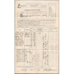 Lovpligtig Ulykkesforsikring - Absalon - L�nningsliste 1946