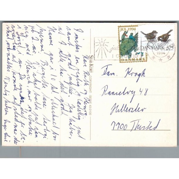 Julemrke 1994 p Postkort