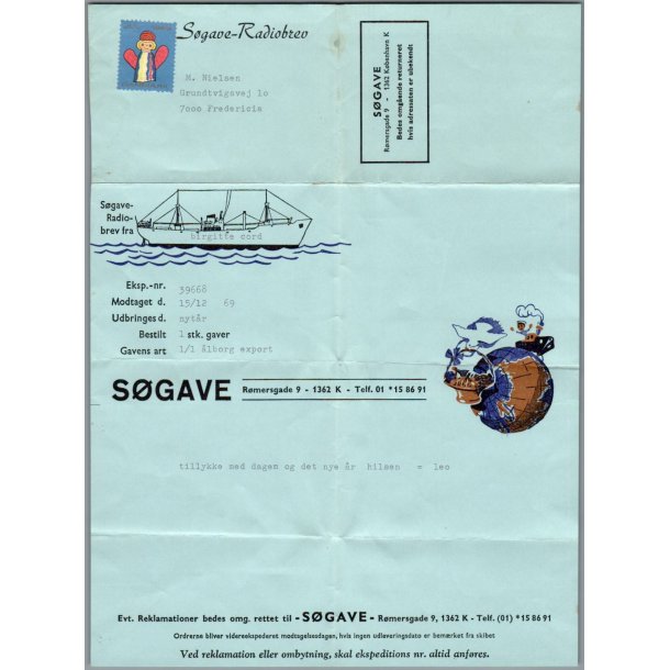 S�gave - Radiobrev - 1969