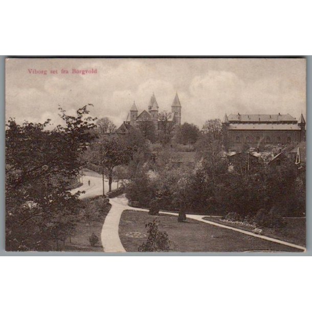 Viborg set fra Borgvold - Postkort - Brugt