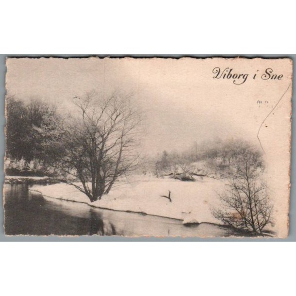 Viborg i Sne - Postkort - Brugt