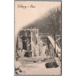 Viborg i Sne - Postkort - Brugt