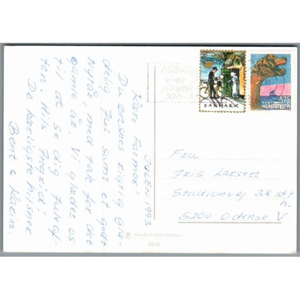 Julemrke 1993 p Postkort