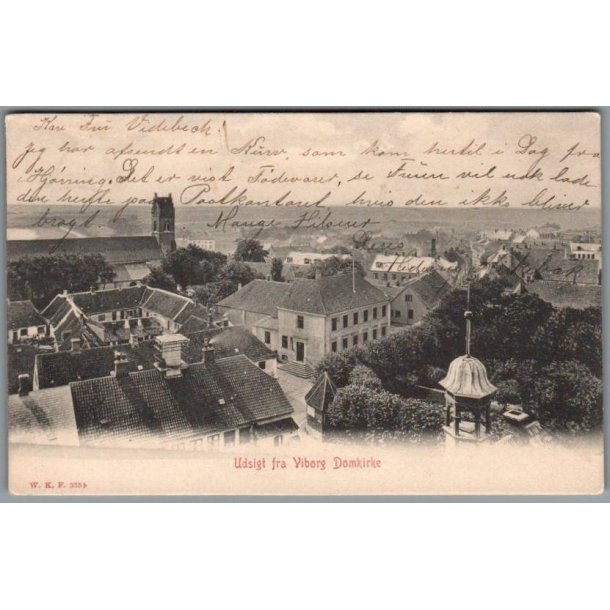 Udsigt fra Viborg Domkirke - Postkort - Brugt