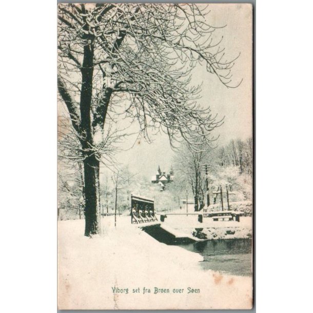 Viborg set fra Broen over S�en - Postkort - Brugt