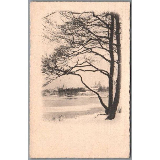 Viborg i Sne - Postkort - Brugt