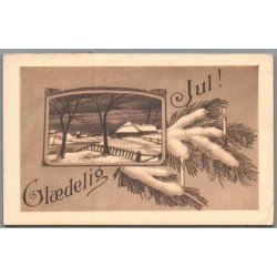 Julemrke 1917 p Postkort