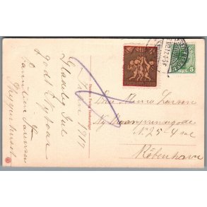 Julemrke 1917 p Postkort